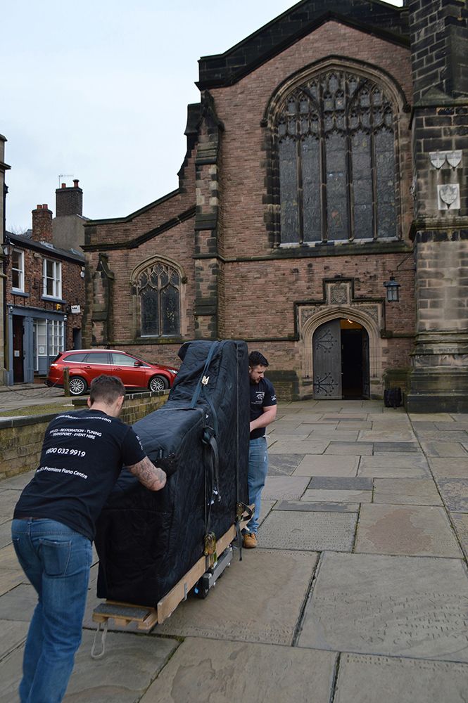 International piano shipping